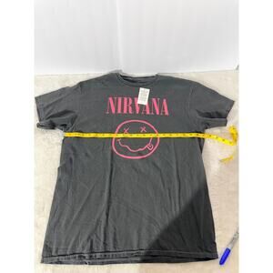 Nirvana Graphic T-Shirt Size XL Gray with Pink Letters NWT